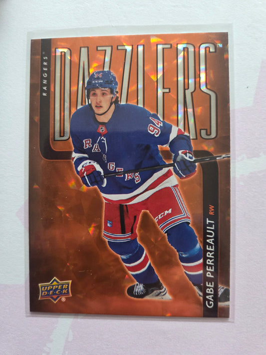 Gabe Perreault Upper Deck Series 2 Orange Dazzlers [New York Rangers]