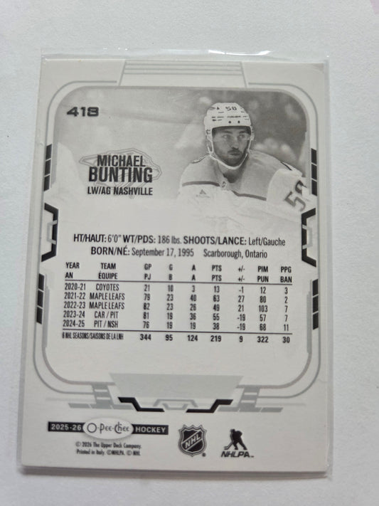 Michael Bunting O-Pee-Chee Hockey #418 [Nashville Predators]