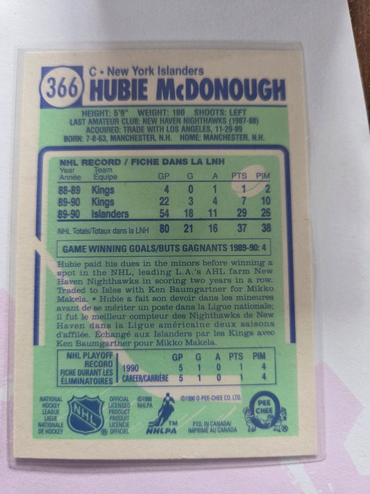 Hubie McDonough O-Pee-Chee Hockey #366 [New York Islanders]