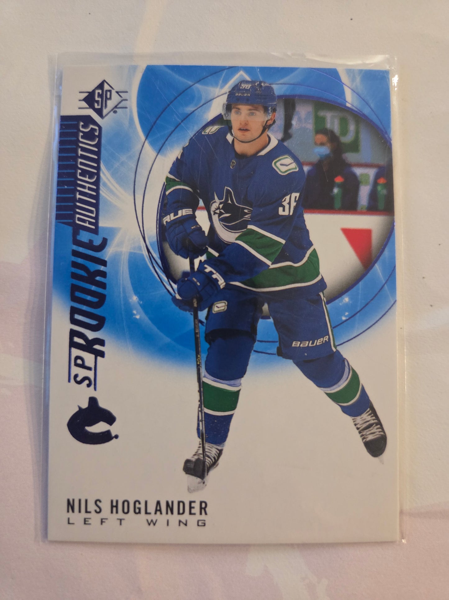 Nils Hoglander Blue SP Hockey Rookie Authentics #139 [Vancouver Canucks]