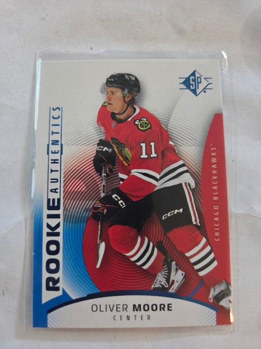 Oliver Moore Blue SP Hockey #116 [Chicago Blackhawks]