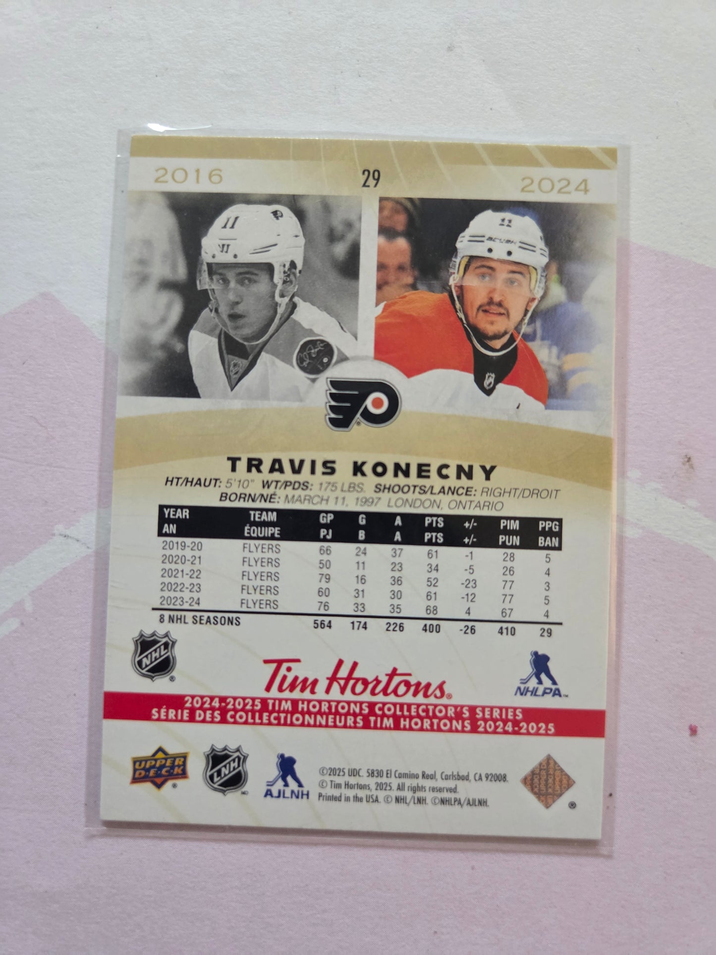 Travis Konecny Tim Hortons Upper Deck #29 [Philadelphia Flyers]