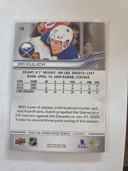 Jiri Kulich Upper Deck Series 1 #18 [Buffalo Sabres]