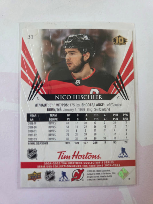 Nico Hischier Upper Deck 10th Edition #31 [New Jersey Devils]