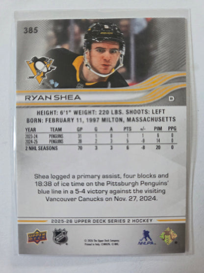 Ryan Shea Upper Deck Series 2 #385 [Pittsburgh Penguins]