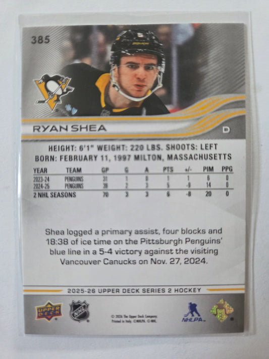 Ryan Shea Upper Deck Series 2 #385 [Pittsburgh Penguins]