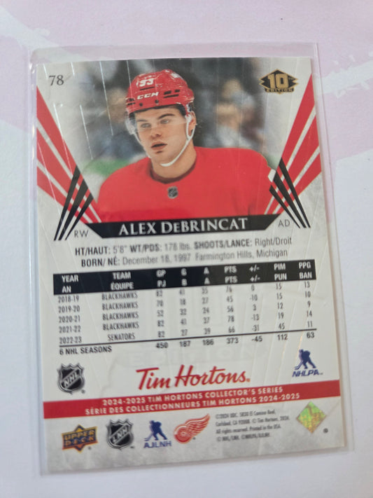 Alex DeBrincat Upper Deck 10th Edition #78 [Detroit Red Wings]
