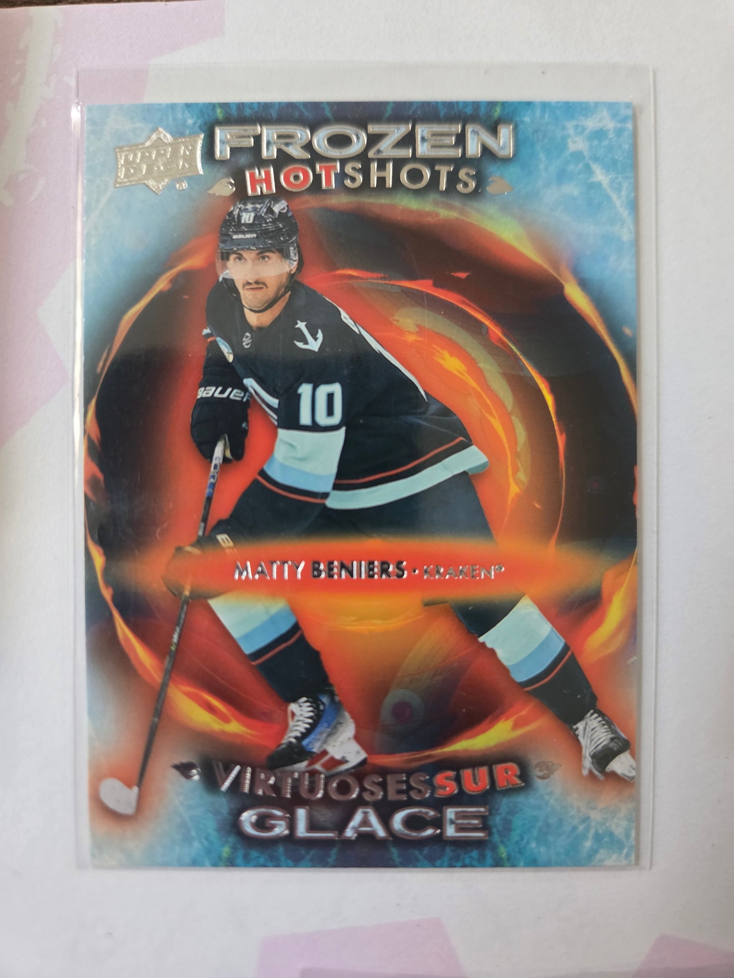 Matty Beniers Upper Deck Frozen Hot Shots [Seattle Kraken]