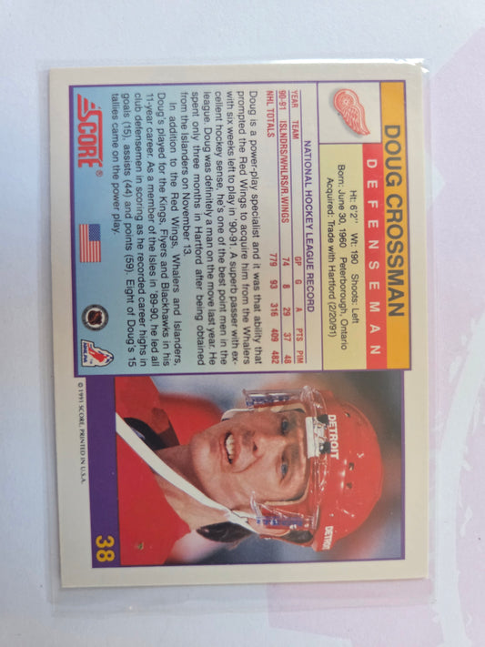 Doug Crossman NHL Score 1991 #38 [Detroit Red Wings]