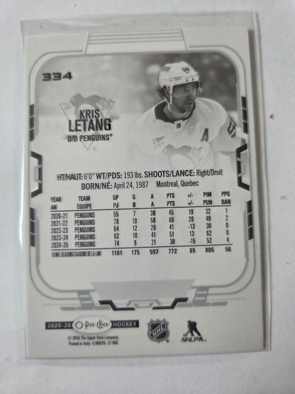 Kris Letang O-Pee-Chee Hockey #334 [Pittsburgh Penguins]