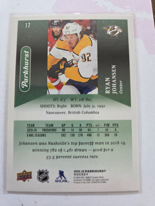 Ryan Johansen Upper Deck Parkhurst Hockey #17 [Nashville Predators]