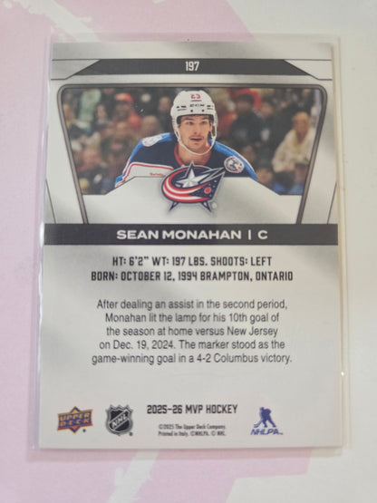Sean Monahan Upper Deck MVP Hockey #197 [Columbus Blue Jackets]