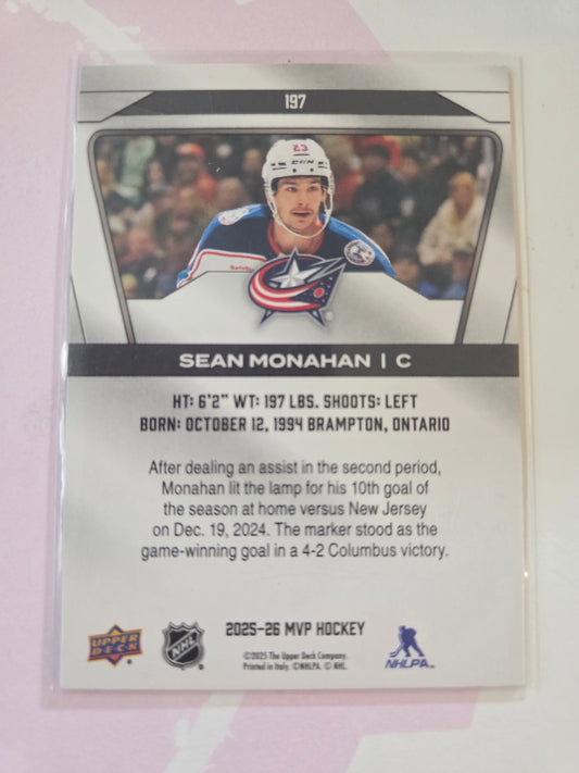 Sean Monahan Upper Deck MVP Hockey #197 [Columbus Blue Jackets]