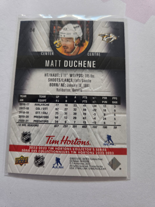 Matt Duchene Upper Deck Tim Hortons #84 [Nashville Predators]