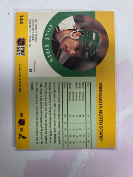 Ville Siren NHL Pro Set #144 [Minnesota North Stars]