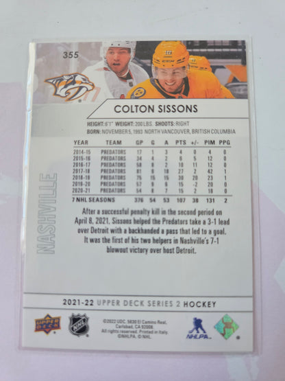 Colton Sissons Upper Deck Series 2 #355 [Nashville Predators]