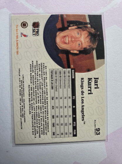 Jari Kurri French NHL Pro Set #93 [Los Angeles Kings]