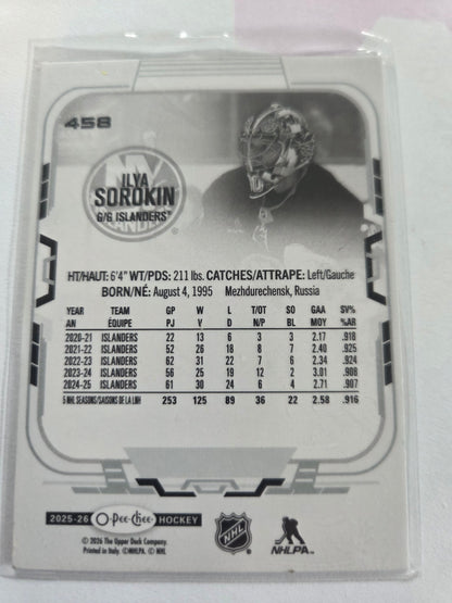 Ilya Sorokin O-Pee-Chee Hockey #458 [New York Islanders]