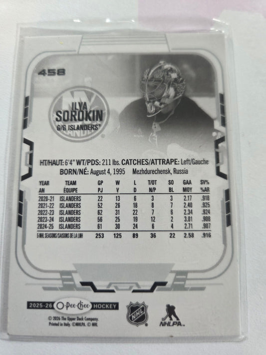 Ilya Sorokin O-Pee-Chee Hockey #458 [New York Islanders]