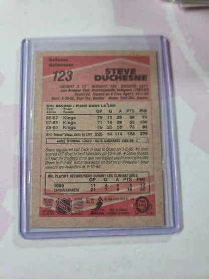 Steve Duchesne O-Pee-Chee Hockey #123 [Los Angeles Kings]