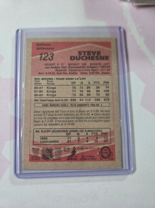 Steve Duchesne O-Pee-Chee Hockey #123 [Los Angeles Kings]