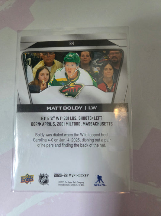 Matt Boldy Upper Deck MVP Hockey #24 [Minnesota Wild]