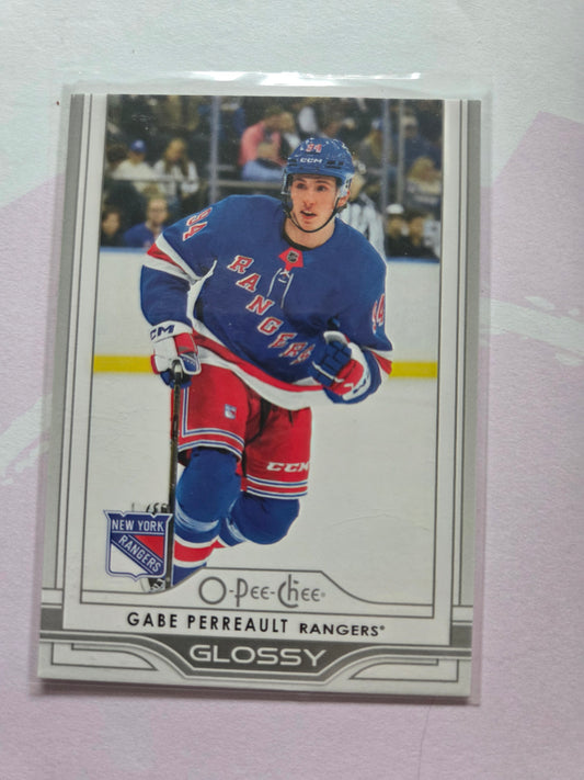Gabe Perreault Upper Deck O-Pee-Chee Series 1 Glossy [New York Rangers]
