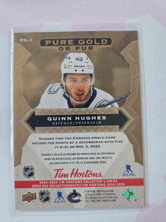 Quinn Hughes Upper Deck Pure Gold [Vancouver Canucks]