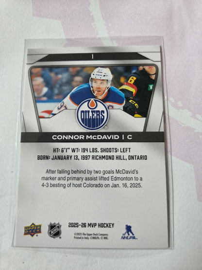 Connor McDavid Upper Deck MVP Hockey #1 [Edmonton Oilers]