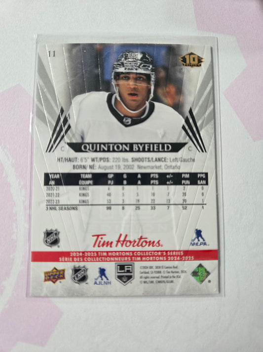 Quinton Byfield Upper Deck 10th Edition #11 [Los Angeles Kings]