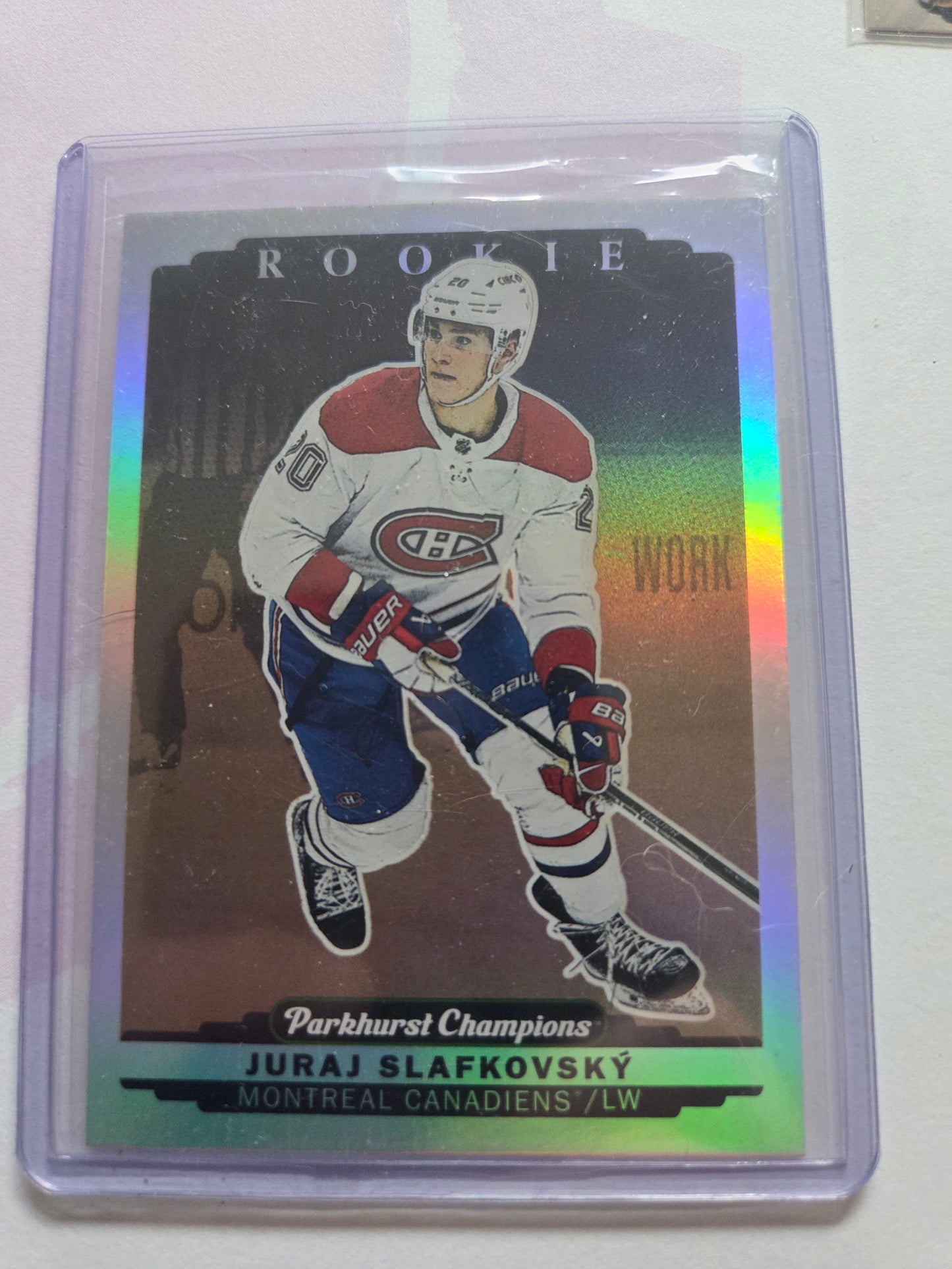 Juraj Slafkovsky Upper Deck Parkhurst Champions Gold Rainbow Rookie #301 [Montreal Canadians]