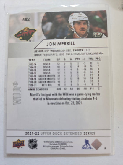 Jon Merrill Upper Deck Extended Series #582 [Minnesota Wild]