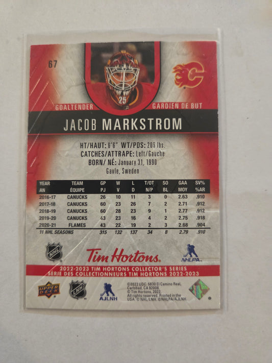 Jacob Markstrom Tim Hortons Upper Deck #67 [Calgary Flames]