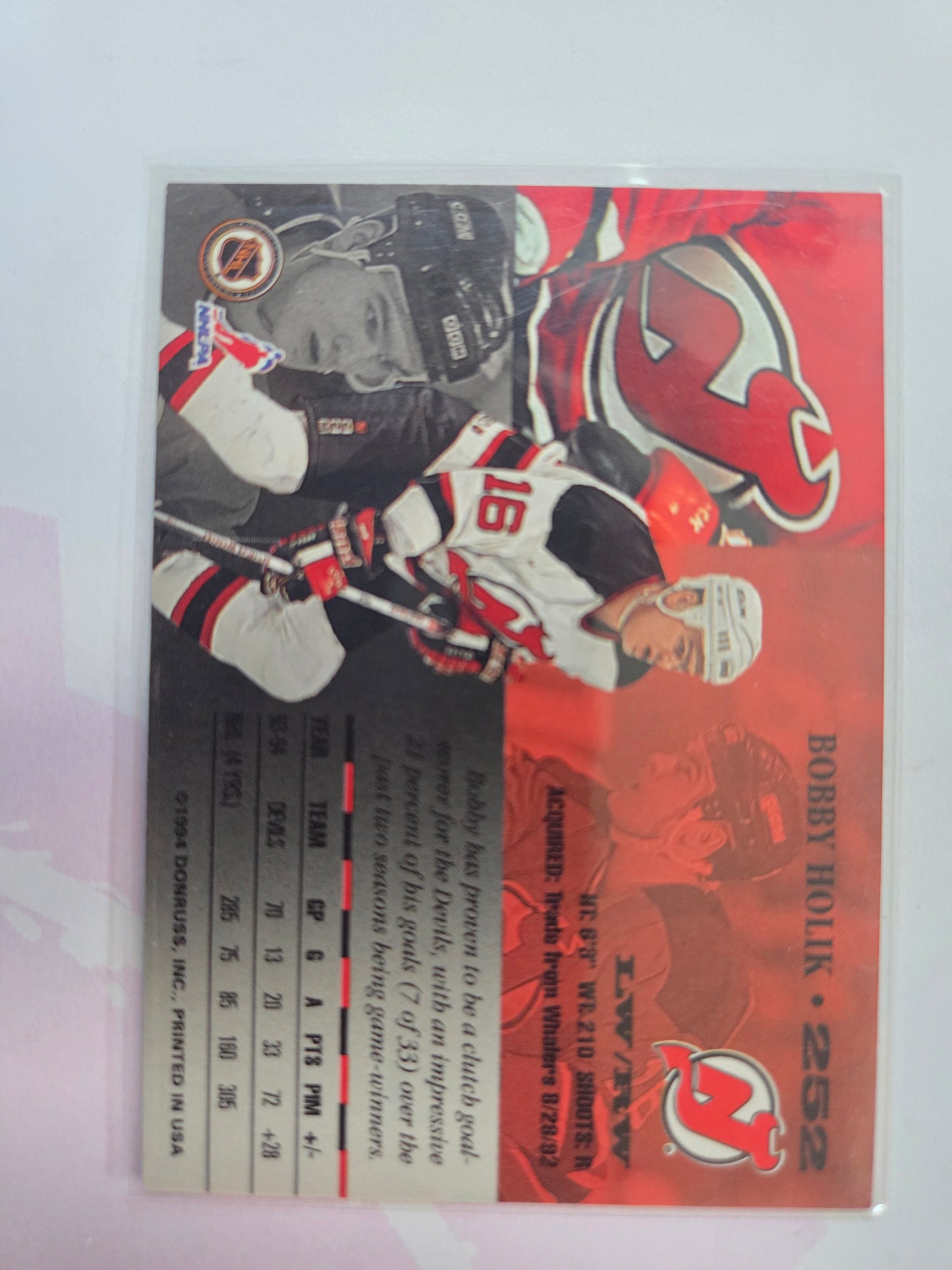 Bobby Holik NHL Donruss The Leaf [New Jersey Devils]