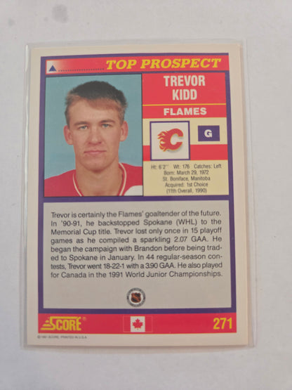Trevor Kidd 1991 Score Top Prospect #271 [Calgary Flames]