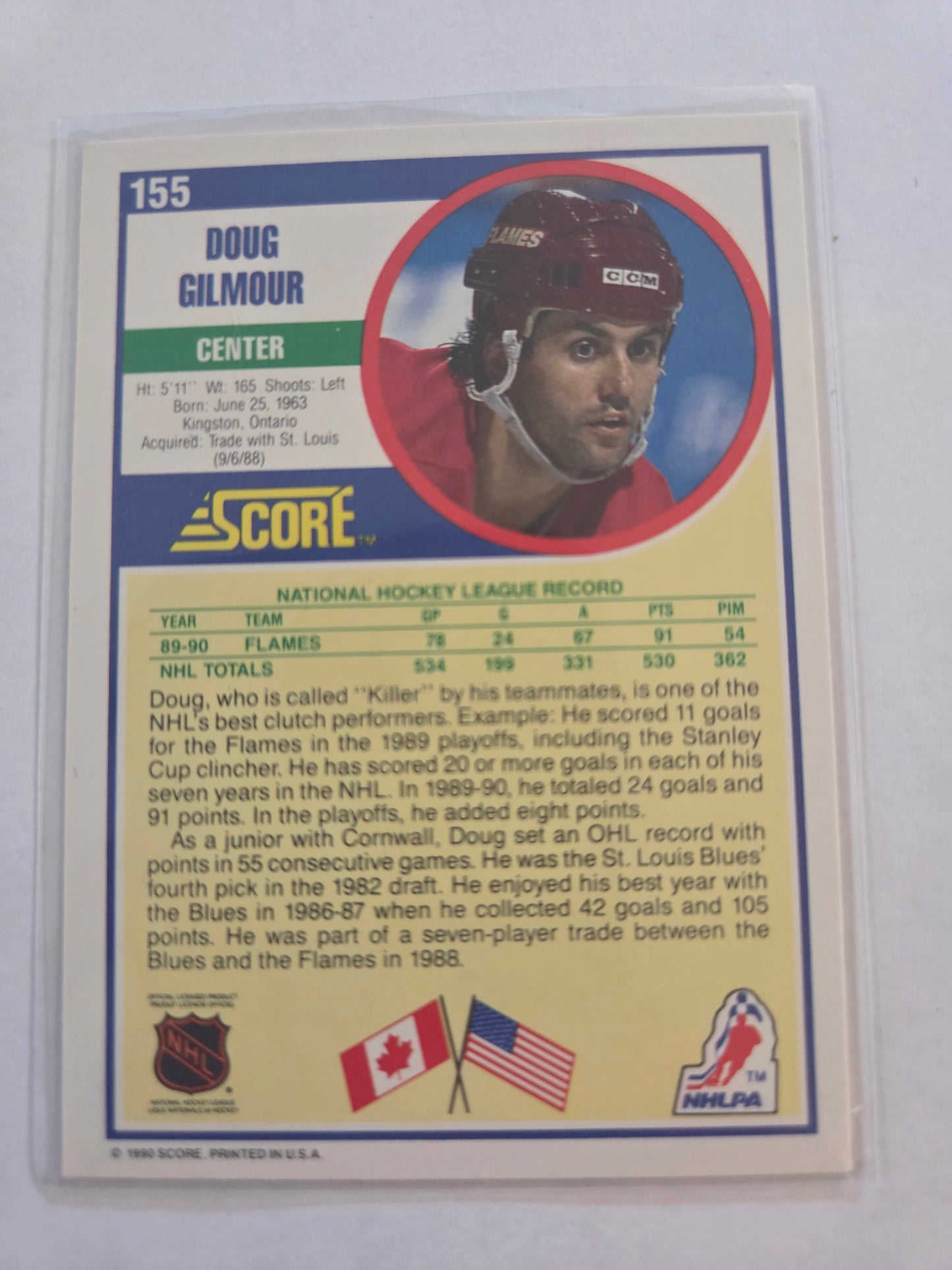 Doug Gilmore NHL Score #155 [Calgary Flames]