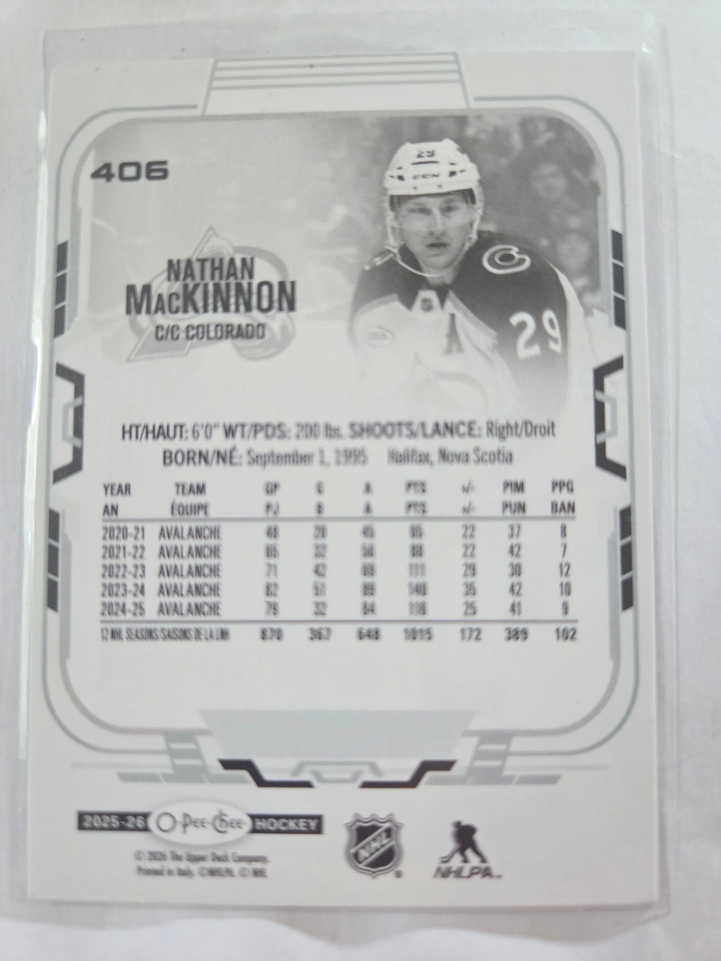 Nathan MacKinnon O-Pee-Chee Hockey #406 [Colorado Avalanche]