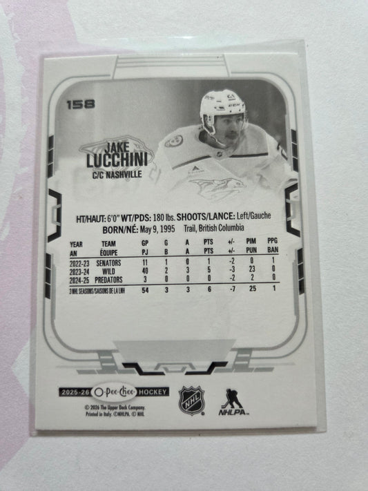 Jake Lucchini O-Pee-Chee Hockey #158 [Nashville Predators]