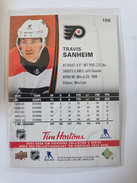 Travis Sanheim Upper Deck Tim Hortons #106 [Philadelphia Flyers]