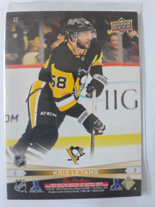 Tristan Jarry/Kris Letang Tim Hortons Upper Deck #37 [Pittsburgh Penguins]