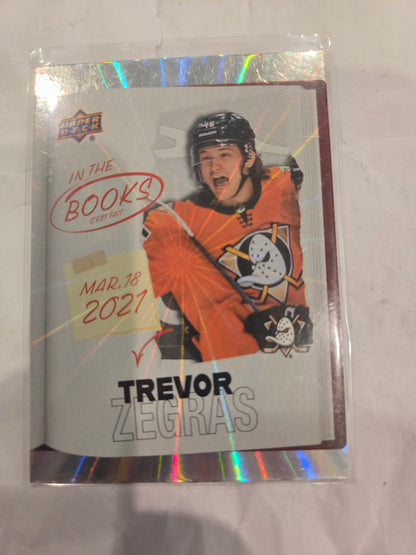 Trevor Zegras Upper Deck In the Books [Anaheim Ducks]