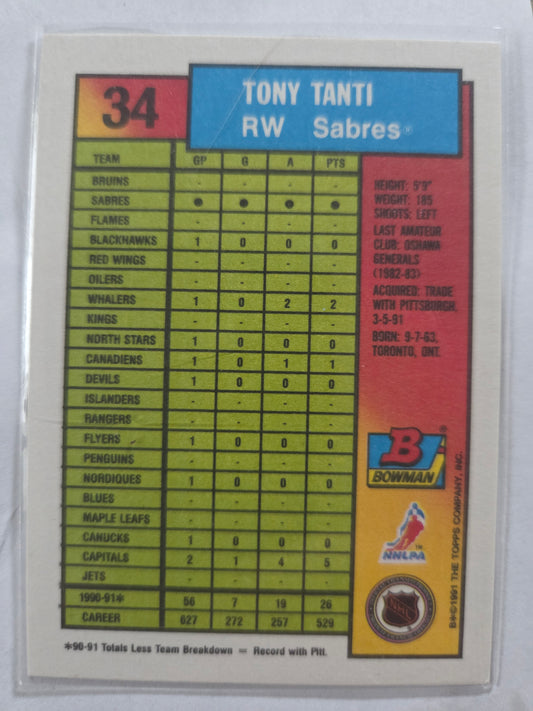 Tony Tanti Bowman #34 [Buffalo Sabres]