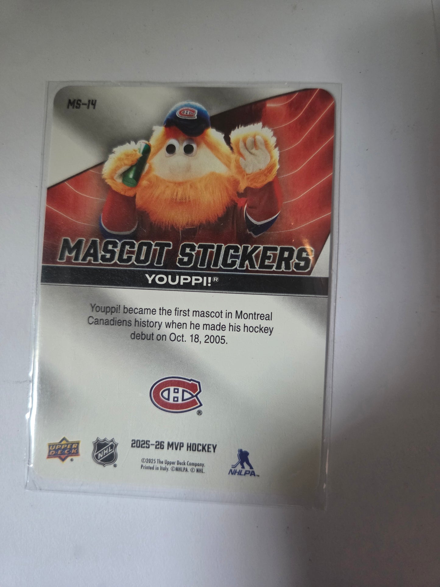 Youppi! Upper Deck MVP Hockey Mascot [Montreal Canadians]