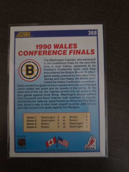 Boston Bruins Score 1990 Conference Champions #368 [Boston Bruins]