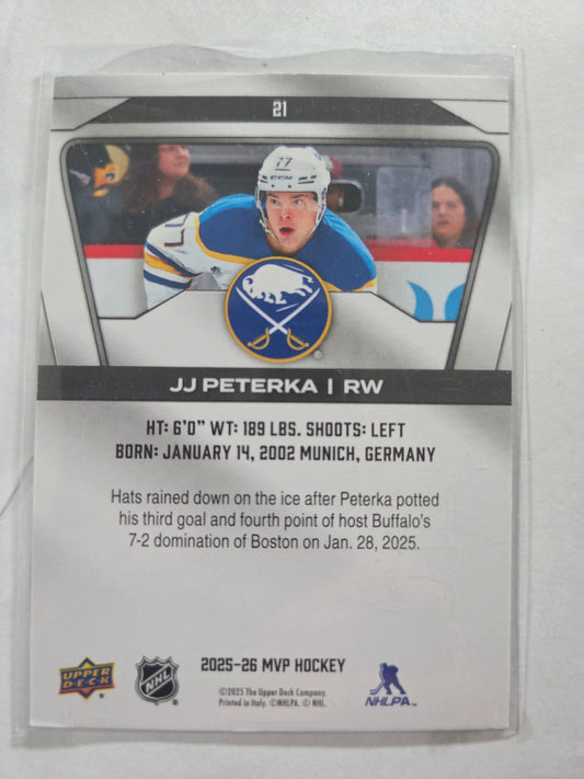 JJ Peterka Upper Deck MVP Hockey #21 [Buffalo Sabres]
