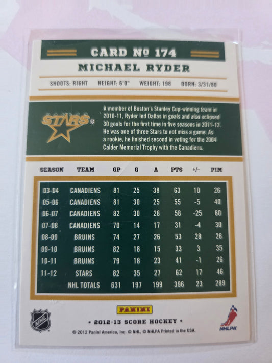 Michael Ryder Panini Score Hockey #174 [Dallas Stars]