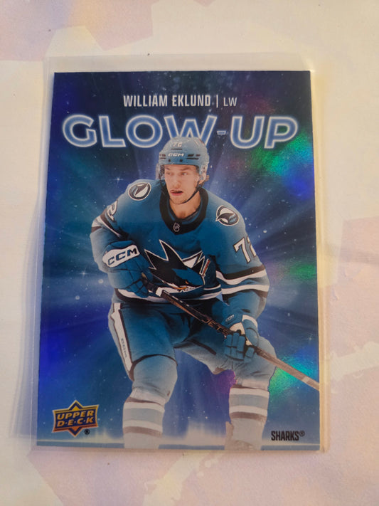 William Eklund Upper Deck Series 2 Glow Up [San Jose Sharks]