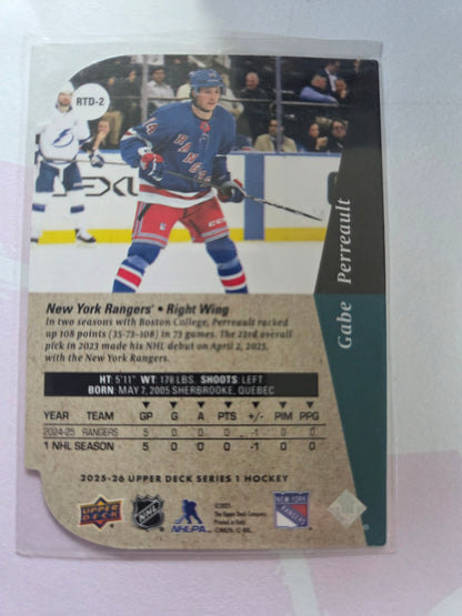Gabe Perreault Upper Deck Series 2 RC [New York Rangers]