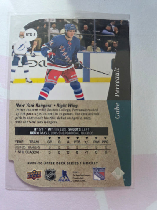Gabe Perreault Upper Deck Series 2 RC [New York Rangers]