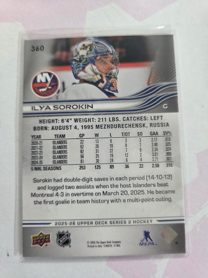 Ilya Sorokin Upper Deck Series 2 #360 [New York Islanders]